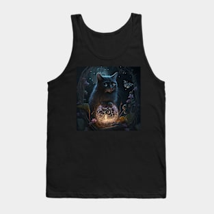 Cats, Butterflies, Fairies, Flowers, Crystal Ball, Magick Tank Top